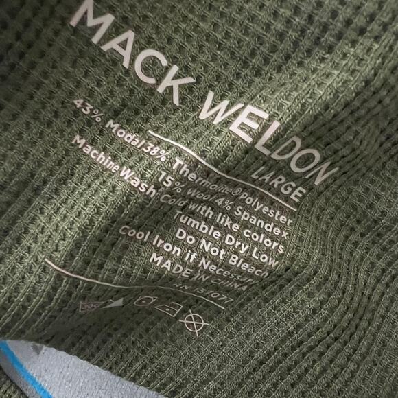 Mack Weldon Warmknit Waffle Pajama Pants Green Men Size Large NEW - Picture 10 of 10